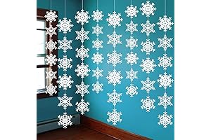Jollylife 12PCS Snowflake Garland: Your Winter Wonderland Decor