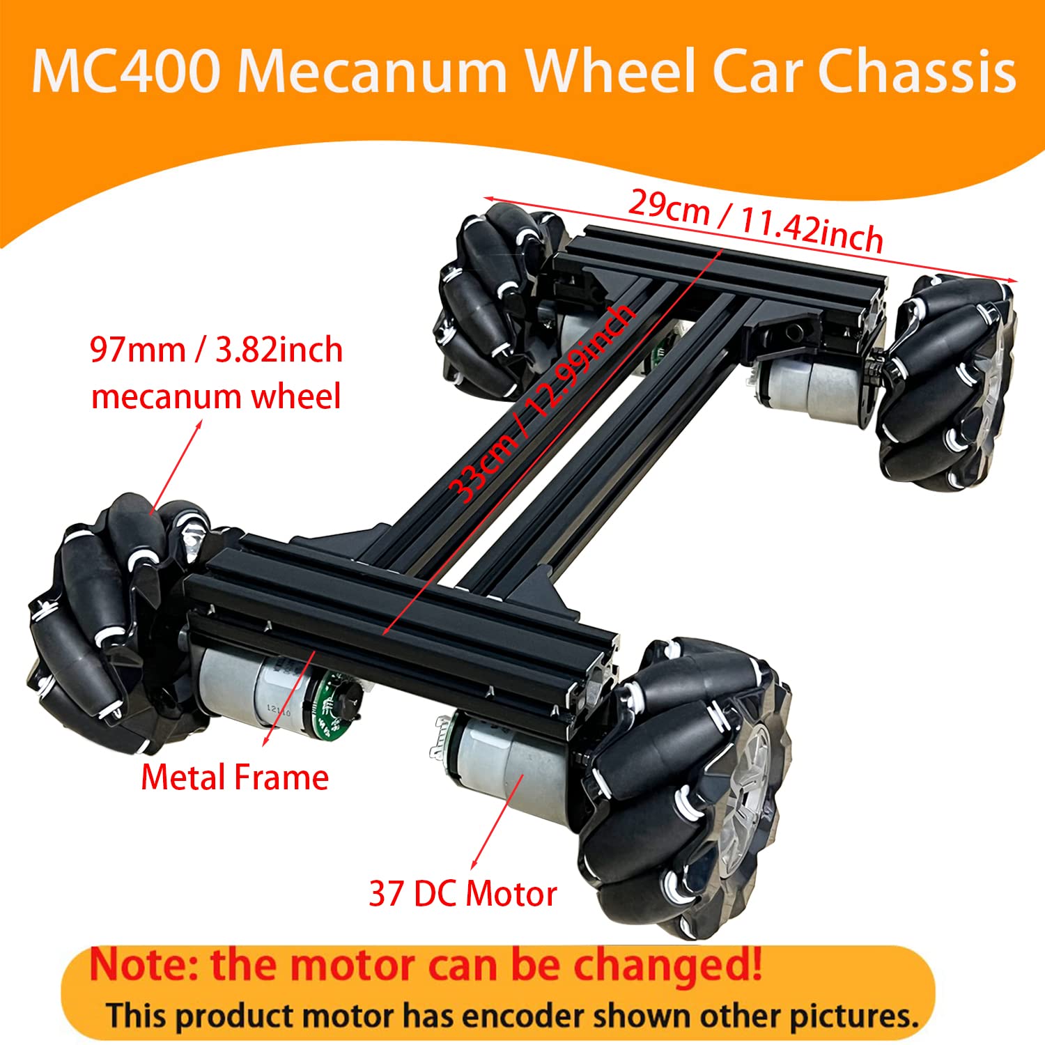 Snapklik.com : Mecanum Wheel 4wd Metal Robot Car Chassis Control ...