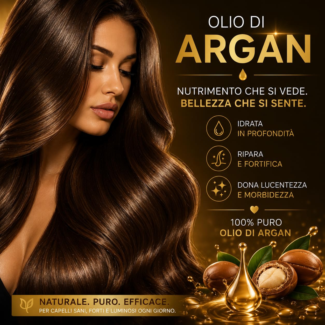 Karseell MACA CARE SYSTEM Siero per Capelli con Olio di Argan Idratante Riparatrice Anticrespo Brillantezza Capelli Secchi Danneggiati Colorati Ricci Lisci Punte Aperte Morbidi Senza Solfati 50ml