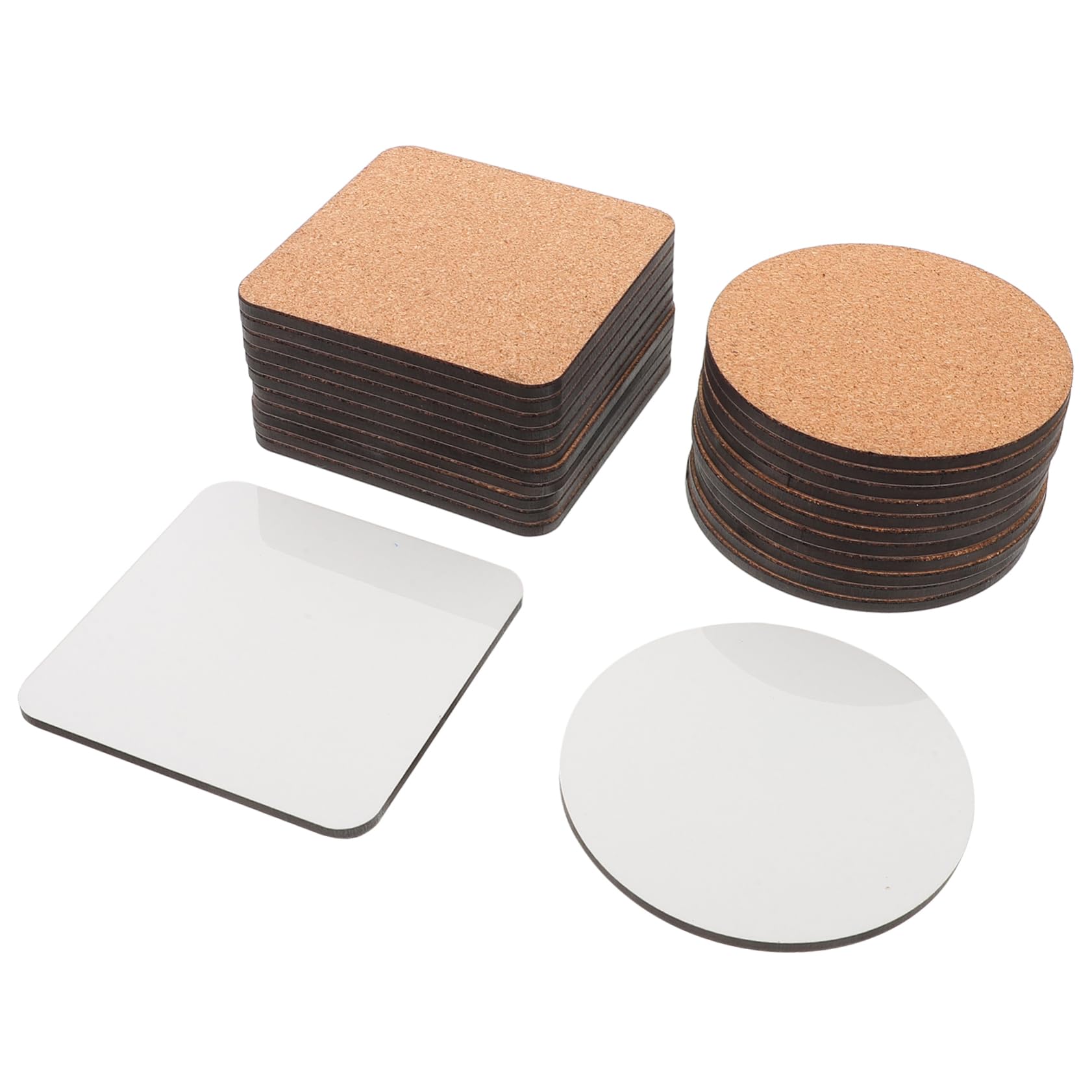 Posavasos Redondos de Sublimación 24 Piezas de Madera MDF