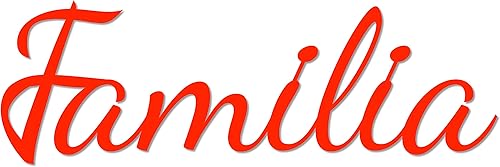 POEM Studio Familia - Letrero de metal con texto en inglés, decoración de pared, decoración de pared, 3 tamaños, 13 colores, 20 pulgadas, rojo,