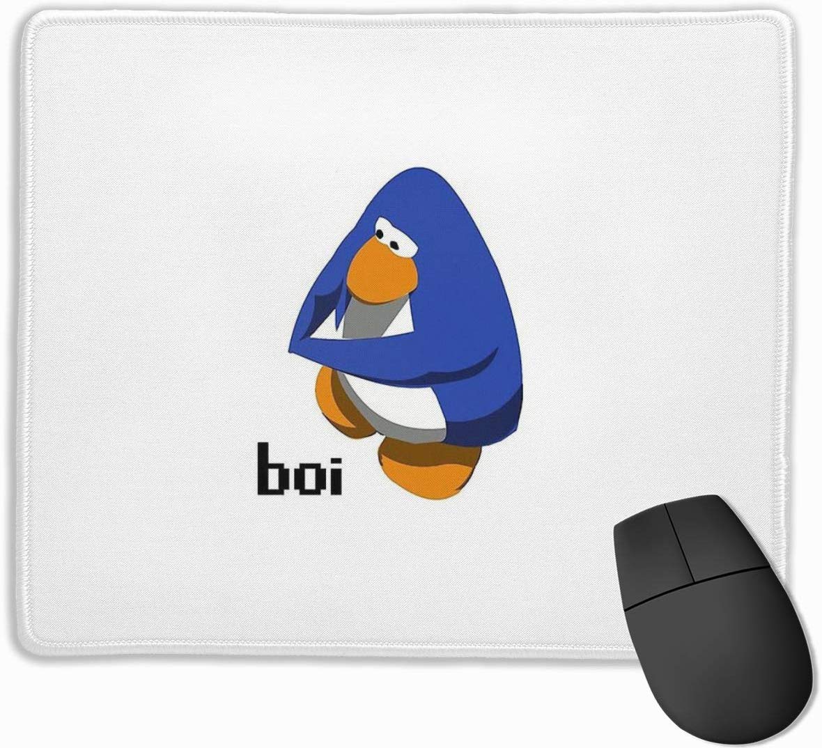 Club Penguin Boi Non-Slop Rubber Mousepad Gaming Mouse Pad with Stitched Edge 11.8"x9.8"