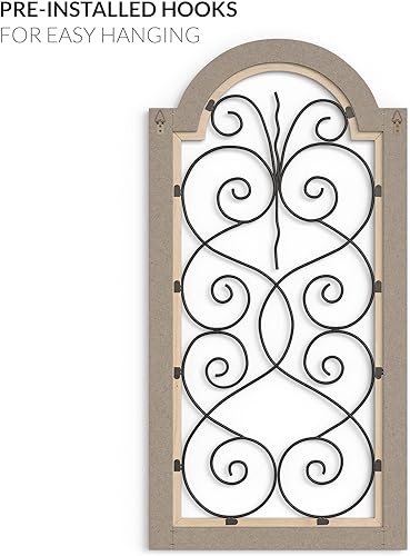 Miniatura 7 de Barnyard Designs Marco rústico de 16 x 32 pulgadas, decoración de pared para colgar en la ventana de granja, acento de dormitorio inspirado en el