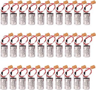 30Pcs ER3V 3.6V 1000mAh Lithium Battery Non-Rechargeable with Plug Replacement for CPM2A-BAT01 CPM2ABAT01 CPM2A CQM1H