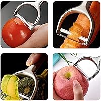 Vista 4 de Professional Vegetable Peeler,Peelers For Kitchen Ultra Sharp 304 Stainless Steel Durable Blade,Quick Peeling Apple Carrot Potato Peelers,Ergonomic