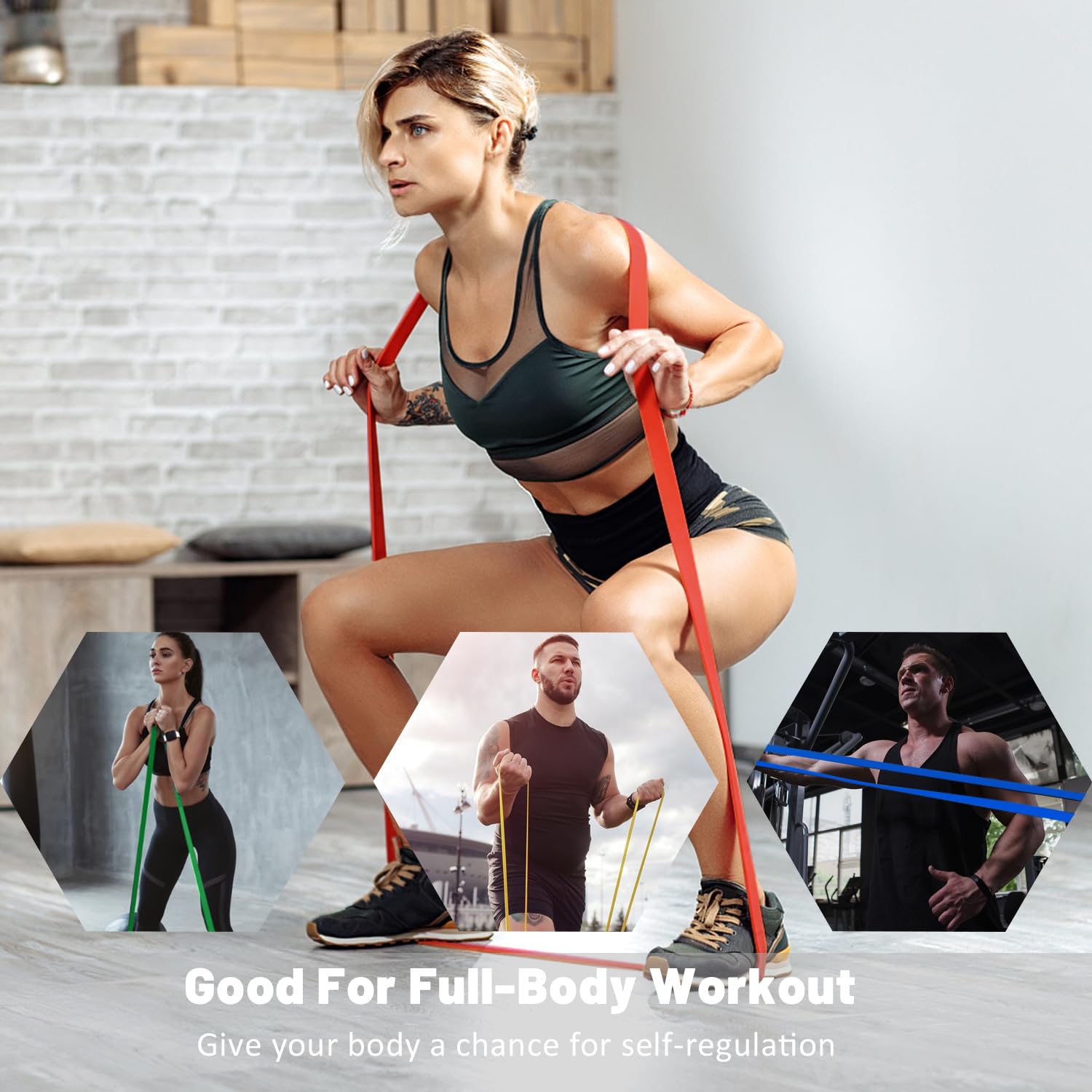 Taśmy oporowe, taśmy do podciągania, taśmy treningowe, taśmy do ćwiczeń, zestaw długich taśm oporowych do treningu, fitnessu, treningu, fizjoterapii dla mężczyzn i kobiet, kolorowe