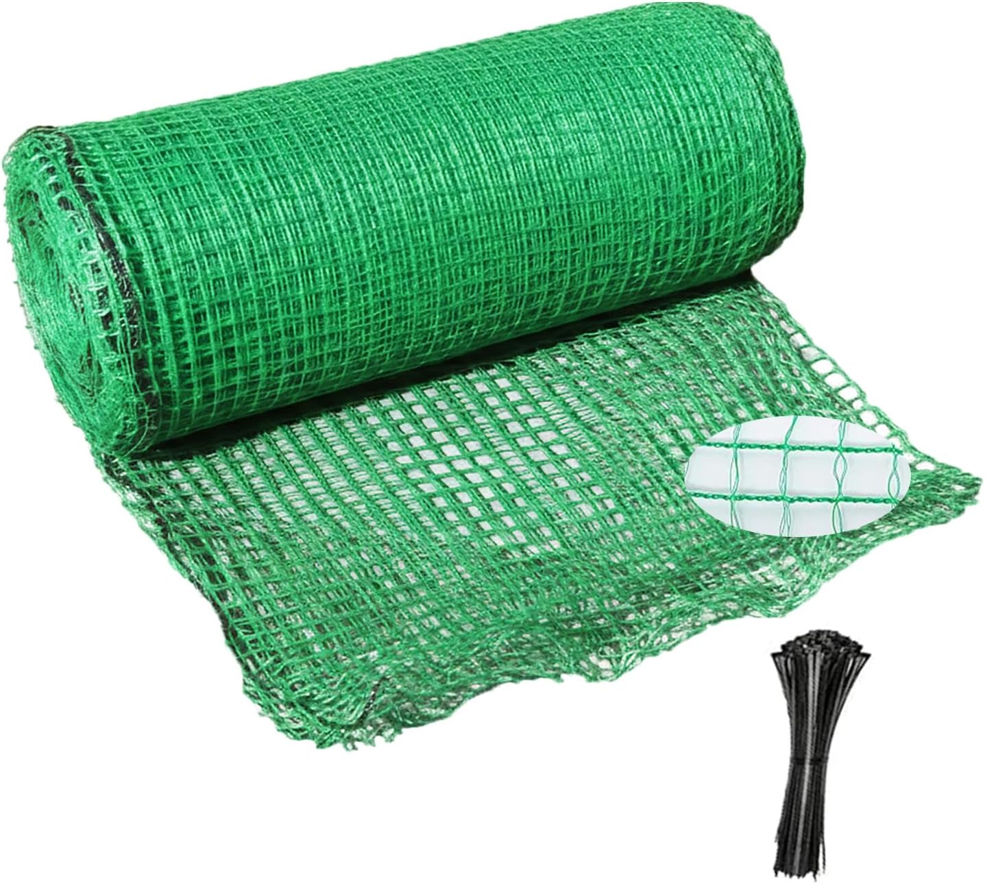 5'x100' Garden Fence Temporary Fence – Plastic Mesh Roll for Garden, Chicken Coop, Deer & Dog Enclosure | UV Resistant, Easy Install & Cut-to-Size Yard Barrier, Green