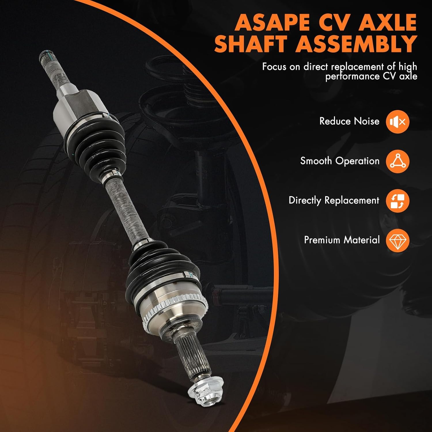 Front Left CV Axle Drive Shaft Assembly Replacement 2009-2012 for Ford Escape Limited 2.5L 2009-2012 for Ford Escape Limited 3.0L 2009-2012 for Ford Escape XLS 2.5L(Automatic Trans) 9L8Z3A427A