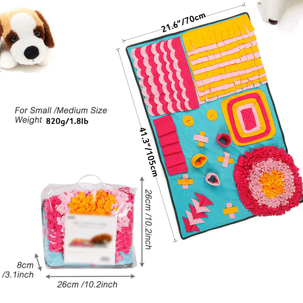Schnüffelteppich Hund,Waschbar Faltbar Schnüffelrasen, Schadstofffrei Trainingsmatte Futtermatte Schnüffeldecke Für Haustier Hunde Katzen, Interaktive Spieltrainingsdecke Dog Puzzle Toys,C