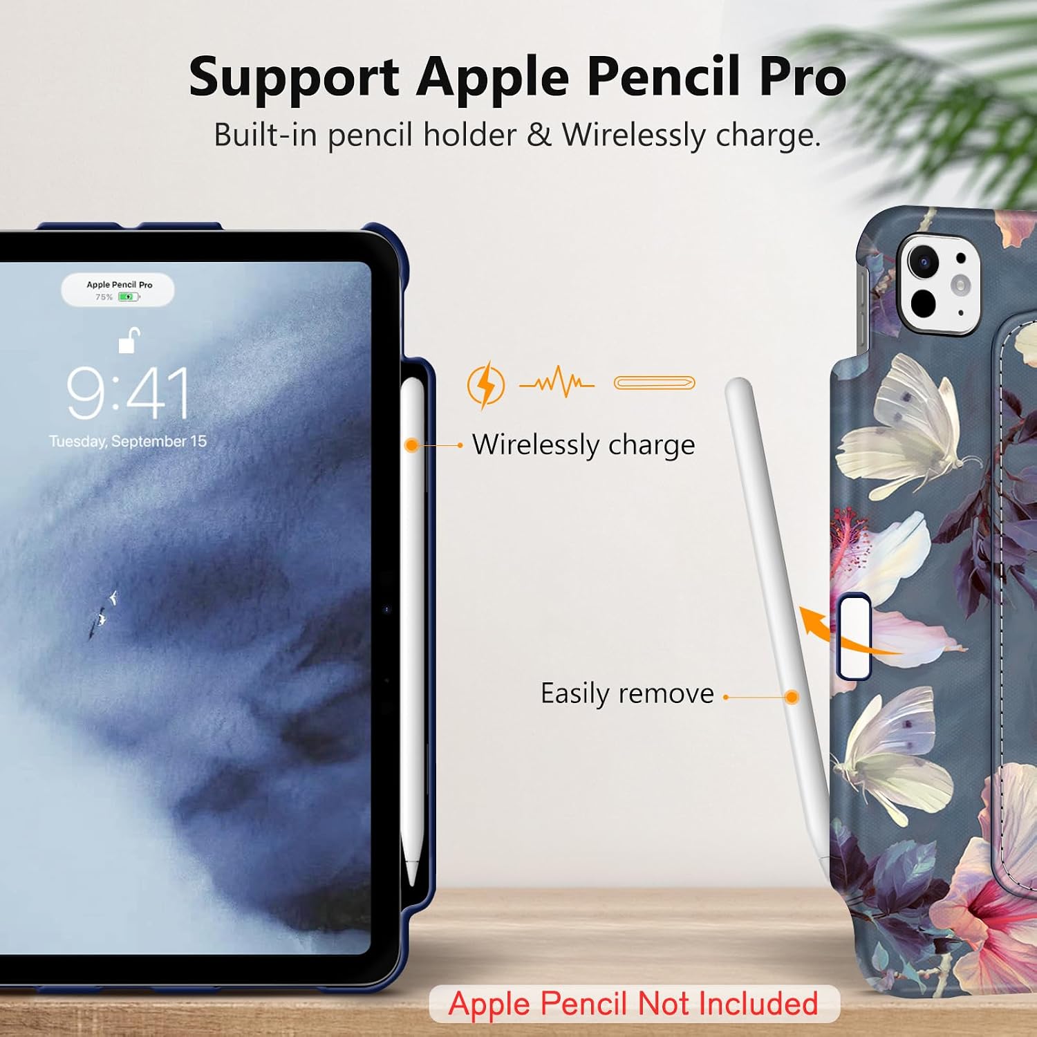 Fintie 360 Degree Rotating Case for iPad Pro 11-inch (M5) 2025 / (M4) 2024 Bundle with HD Clear 9H Hardness Tempered Glass Screen Protector image 4