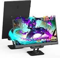 iProda 15.6" Wireless Portable Monitor 1080p FHD 60Hz Auto Rotation - Laptop Phone PS5 Switch Travel Screen