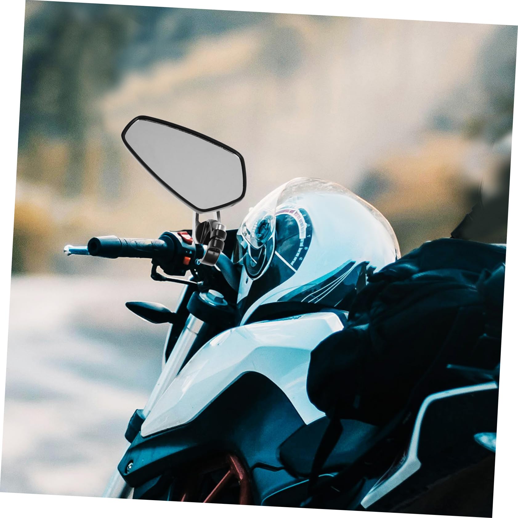 Rétroviseur Moto pour Guidon Quad et Bateau Rétroviseur Classique avec Surface Réfléchissante Haute Définition