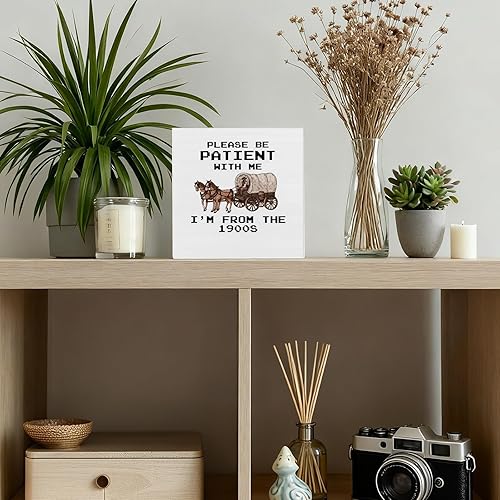 Miniatura 5 de Divertida decoración de oficina occidental, letrero de madera con texto en inglés "I From the 1990", accesorios de escritorio retro occidentales