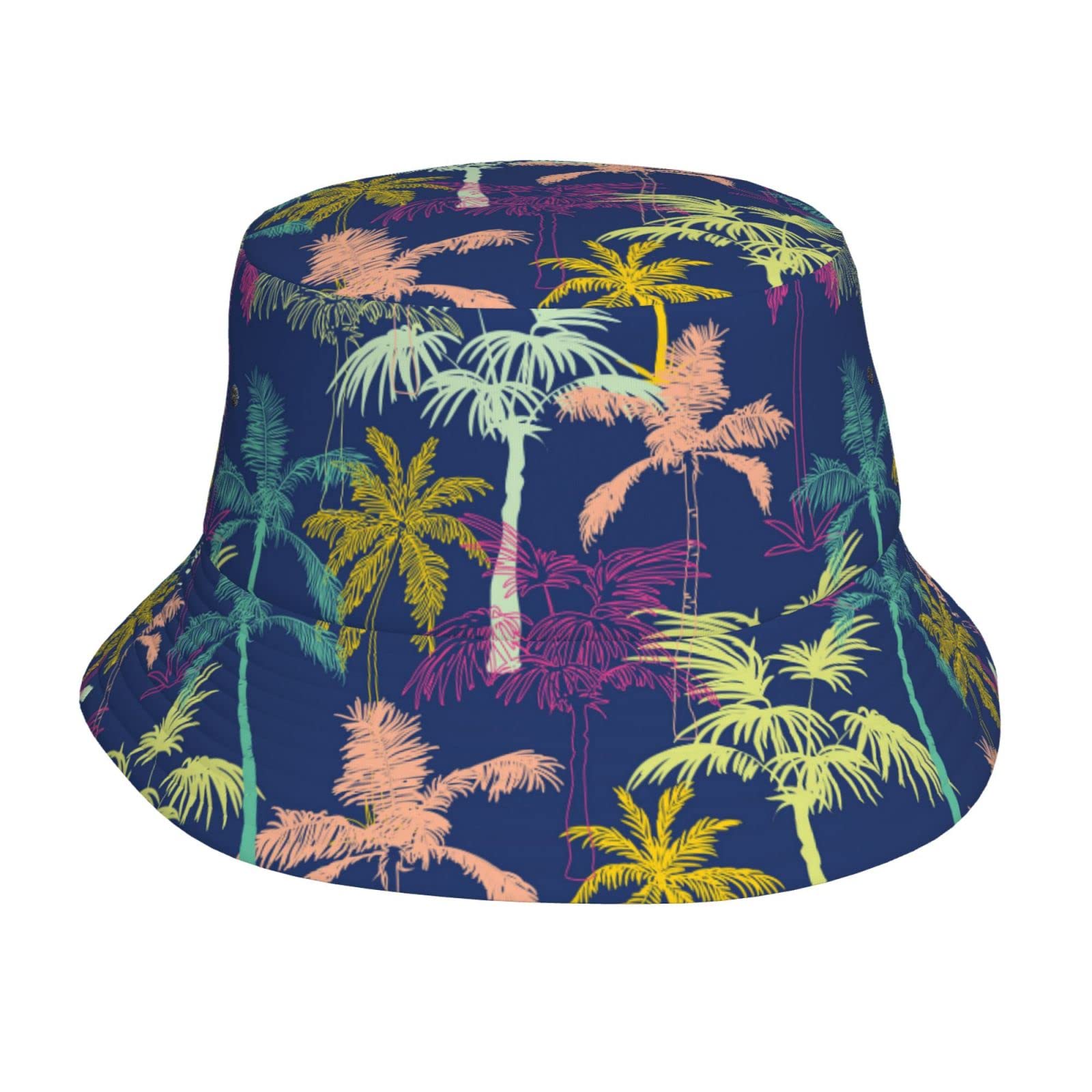 Cute Kawaii Light Blue Cat Cartoon Print Bucket Hat Fisherman Fishing Sun Cap for Adult Women Men Girl Boy Unisex