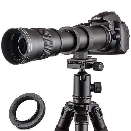 JINTU 420-800mm 望遠ズームレンズF/8.3-F16 キヤノン用80D, 70D, 77D, 60D, 60Da, 1Ds, Mark III and II 7D, 6D, 5D, 5DS Rebel T7i, T7s, T6s, T6i, T6, T5i, T5, T4i, T3, SL2, SL1 デジタル一眼レフカメラ
