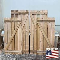 Vista 18 de Ekena Millwork RBJ06S16X072RWR TimberCraft Tres tableros de 5 3/8" unidos de madera rústica, persianas de madera rústica (por par), 16 1/8" de ancho