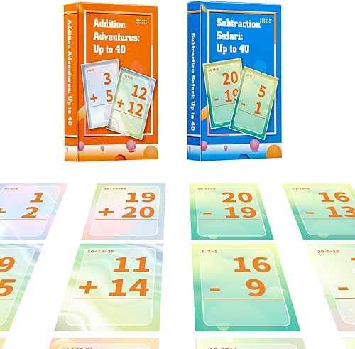 Tarjetas flash de suma y resta, tarjetas de datos matemáticos 1-20, juegos de manipulación matemática para jardín de infantes, 1º, 2º, 3º, 4º, 5º,