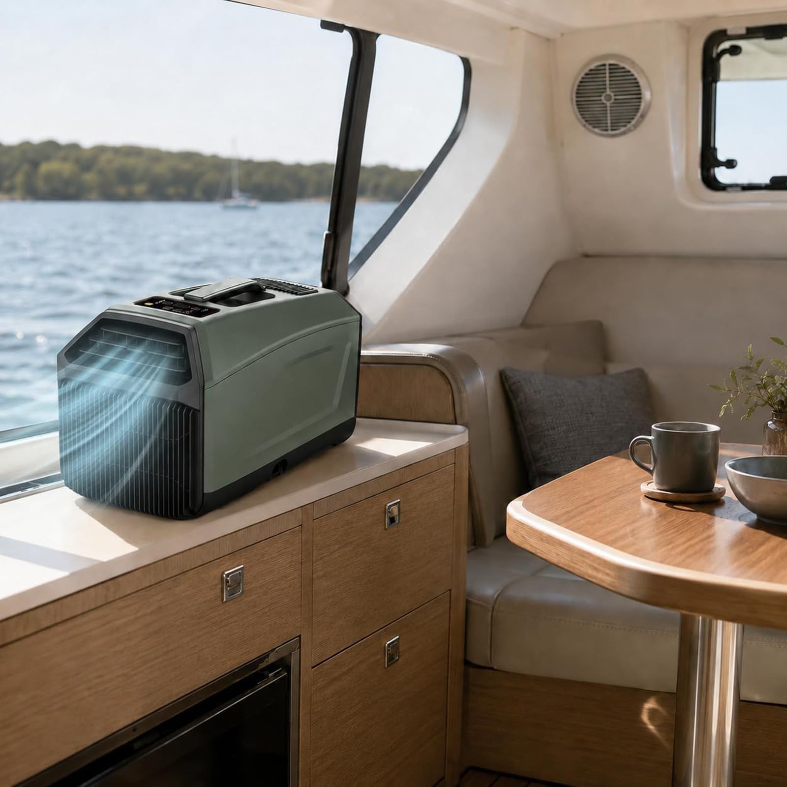WIANQIAN Compact Air Conditioner 4000 BTU for Campervan 5000BTU-Green
