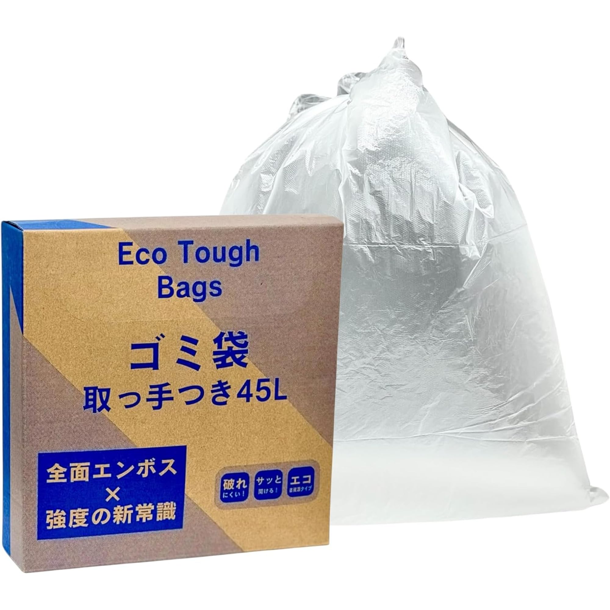 Amazon.co.jp: 【大容量100枚】大日産業 Eco Tough 取っ手付きゴミ袋