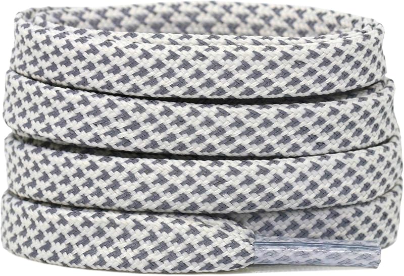 Flat Reflective Shoe Laces: 2 Pairs Safety Shoelaces for Sneakers | 8MM Wide, Shoestrings for Athletic Boots, Replacement Laces, Stay tied