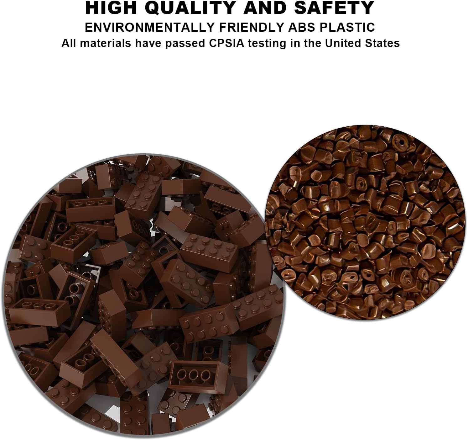 Classic Bulk Brick Block 2x4, 200 Piece Building Brick Brown, Compatible with Lego Parts and Pieces 3001, Creative Play Set - Compatible with Major Brands(Colour:Brown)