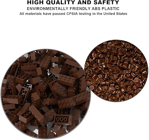 Miniatura 60 de Bloque clásico de ladrillos a granel de 2 x 4, 100 piezas de ladrillo de construcción amarillo albaricoque, compatible con piezas y piezas Lego