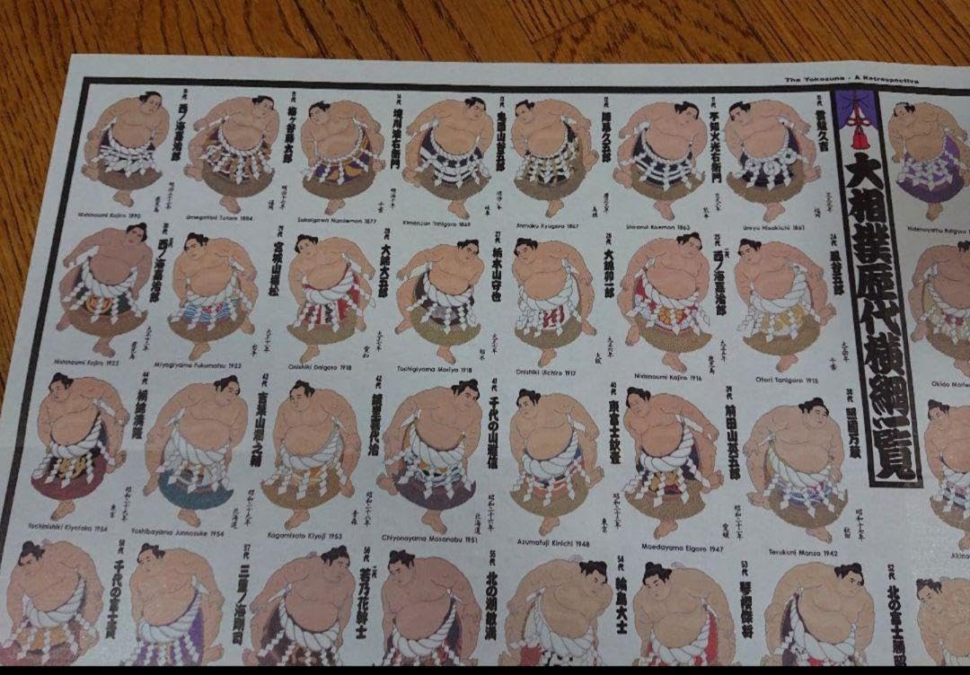 Amazon.co.jp: 大相撲 歴代横綱 錦絵 日本画 和紙ポスター sumo art