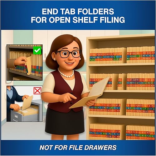 Miniatura 7 de Carpetas de archivos marrones, material médico, carpeta con pestaña final reforzada tamaño carta con cierre de 2 pulgadas en el interior frontal y