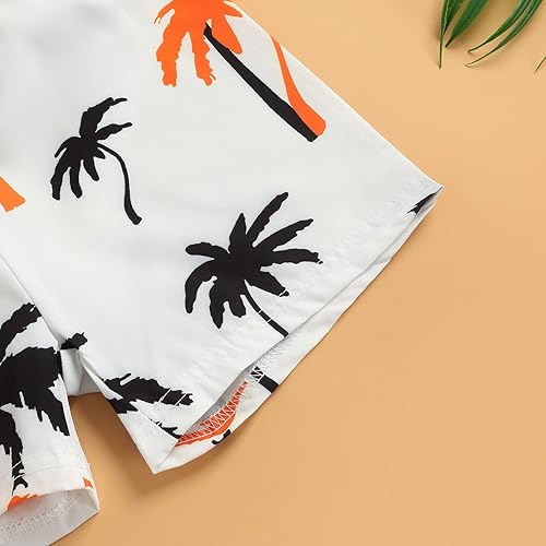 Miniatura 6 de Rtnnsbbfcm Ropa de verano para bebé niño, sin mangas, chaleco con estampado de letras, pantalones cortos de dinosaurio de palma, 2 piezas, traje
