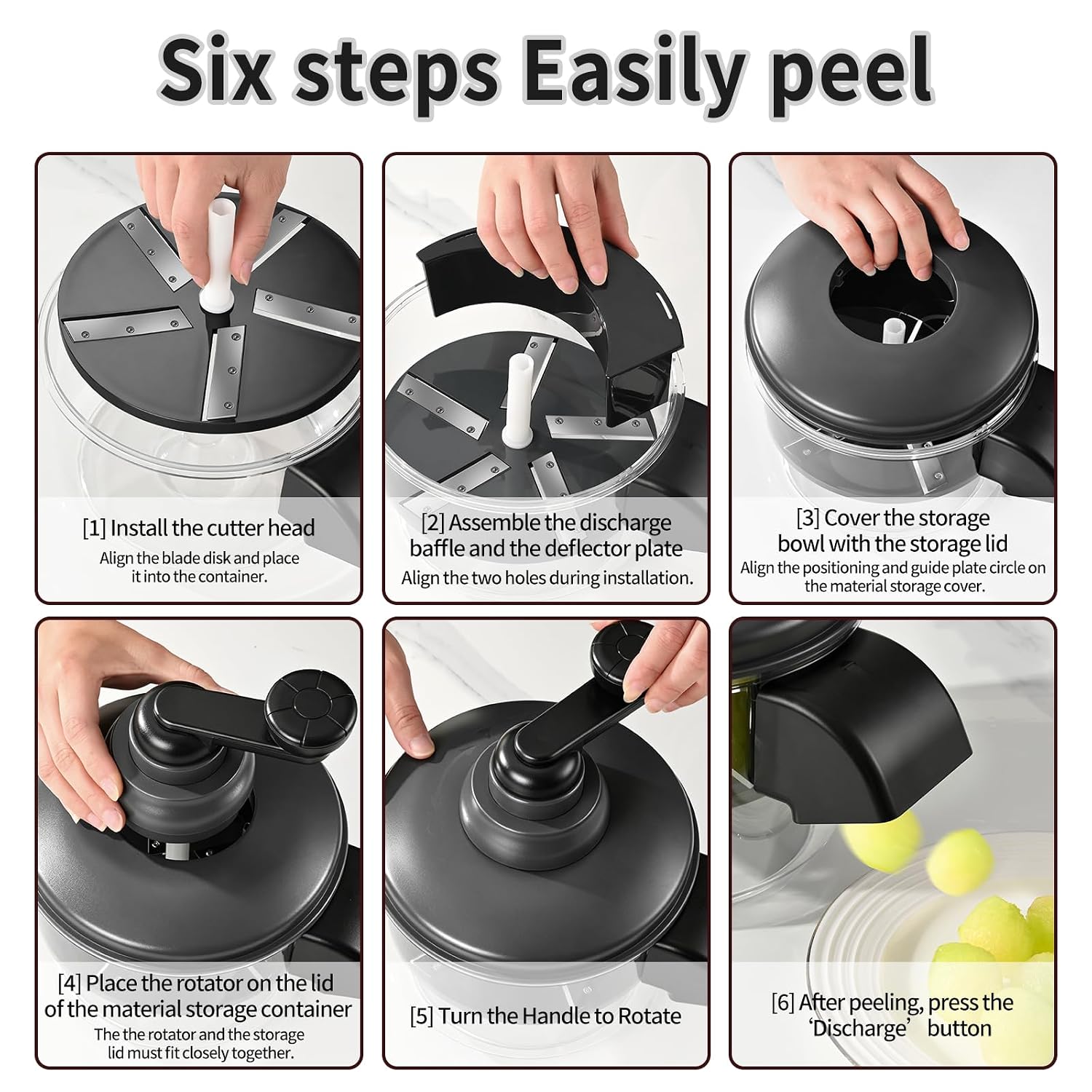 Grape Peeler 5-Blade Automatic Small Fruit USB Rechargeable, One-Touch Cherry Tomato Prune Garlic Peeler for Home Kitchen Milk Tea Dessert Shop image 3