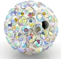 Vista 45 de Bolas de discoteca de 0.394 in de cuentas de arcilla de cristal checo Shamballa pavimenta calidad premium