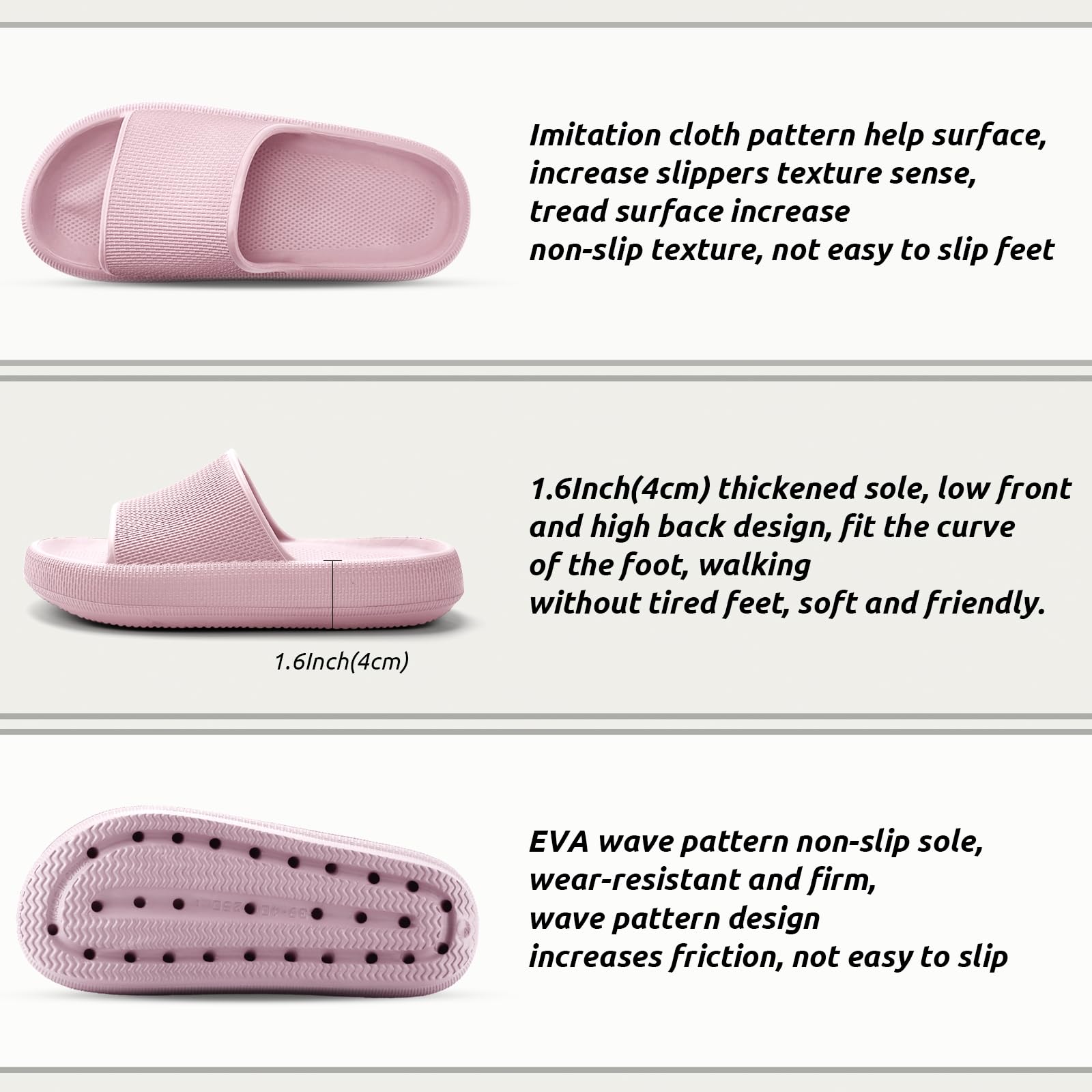 Badelatschen Damen Badeschuhe Herren Schlappen Badeschlappe Cozislides Original Slippers Rutschfest Hausschuhe Sommer Pantoletten Wolkenschuhe Flip Flops Indoor/Outdoor