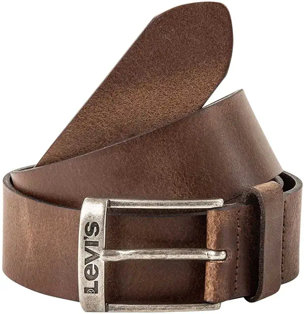 NEW DUNCAN Men's Leather Belt (1-Pack) - Dark Brown