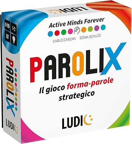 Ludic - Parolix - Il Gioco Forma-Parole Strategico | Giochi di Società per Tutta la Famiglia, Gioco Da Tavolo per Ragazzi e Adulti, Idea Regalo Bambini, Famiglie e Anziani, Giochi Intelligenti