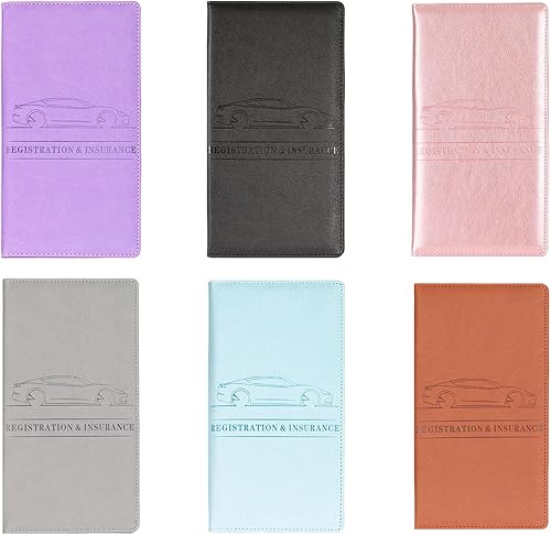 Miniatura 6 de Tarjeta de registro y seguro titular de documentos de coche cartera para auto remolque camión vehículo guantera organizadores registro y seguro
