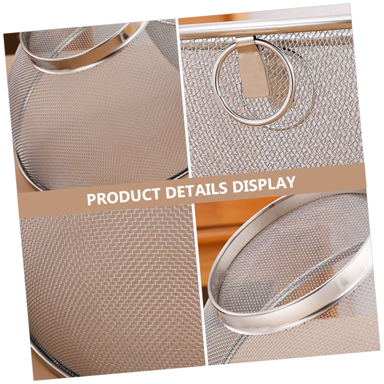LIFKOME 3piezas Colador Inoxidable Para Lavado De Arroz y Frutas Filtro De Fina Para Cocinas y Restaurantes Resistente y De Usar