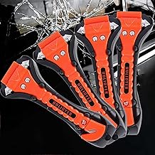 UUlioyer 4 Pezzi Rompi Vetro Auto Emergenza, Rompivetro Auto e Taglia Cintura, Accessori Auto con Punte Indurite