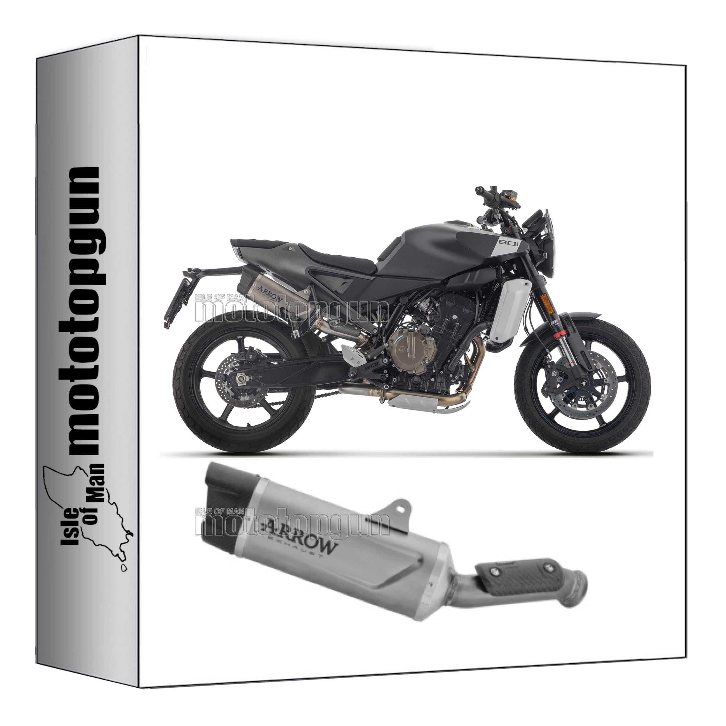 auspuff arrow indy-race evo aus titan mit endkappe aus carby kompatibel mit husqvarna svartpilen 801 2024 mototopgun 71975pk