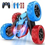 cosone Remote Control Car RC Cars for Kids Toys Rechargeable 360 Rotating 2.4Ghz RC Stunt Car for Kids Birthday Gift for 6 Years Old Boys Toys 6 7 8 9 10 Years Old Boy Gift Ideas (Blue&Red)