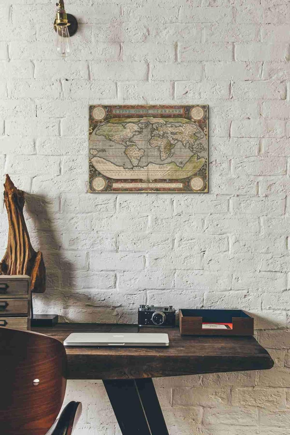 Epic Graffiti 'Antique World Map 36x48' by Vision Studio Canvas Wall Art, 16"x12"
