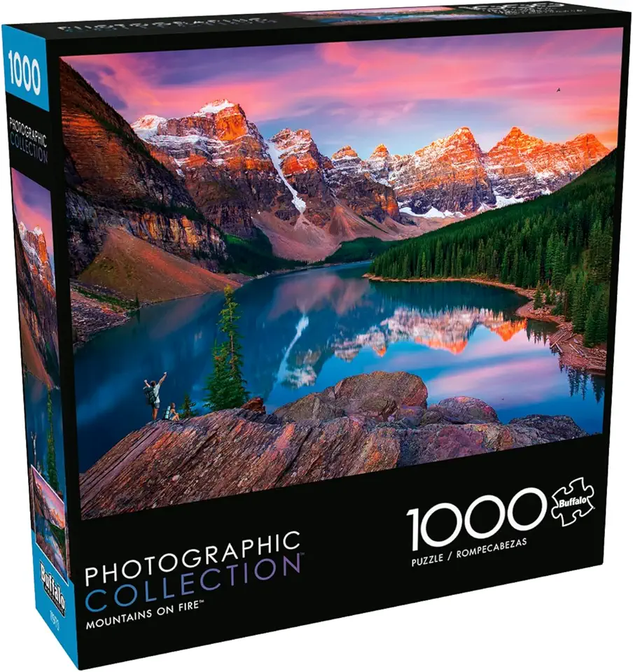 Buffalo Games - Mountains on Fire - Chip Phillips - 1000 Piece Jigsaw Puzzle for Adults - Challenging Mountain Sunset Puzzle Perfect for Game Nights - Finished Size 26.75 x 19.75