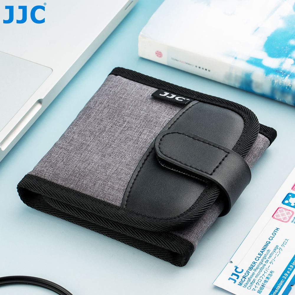 JJC 3 Poche Etui pour Filtre Protecteur Rangement Pliable pour Filtres UV CPL ND jusqu'à 82 mm