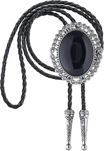 GelConnie Mens Bolo Ties Western Cowboy Scorpion Turquoise Silver Necktie