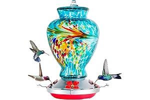 CelticMax Hummingbird Feeder - Deluxe Nectar Bottle with 32oz Capacity & 4 Feeding Ports