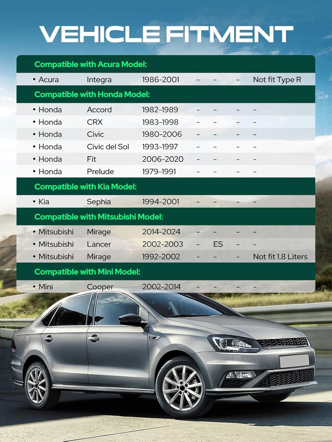 YHTAUTO 4x100mm Hub Centric Wheel Spacers 2" Compatible with Honda, Acura, Kia, Mini & Mitsubishi Models, Integra, CRX, Tire Spacers, w/ M12x1.5 & 12.9 Grade Studs, 56.1mm Hub Bore, Set of 4