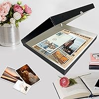 Vista 48 de Lineco Folio Storage Box, Clamshell Design with Metal Edge. 18.5x24.5x1.75 Inches, Archival Boxboard, Preserve Photos, Cards, Magazines, Documents