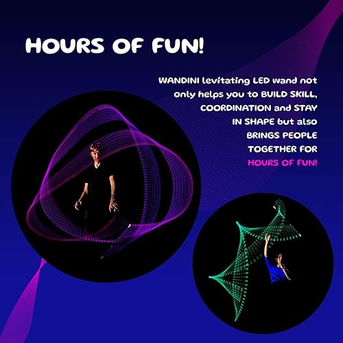 Miniatura 4 de Glow.0 Varita mágica plegable LED de levitación  Varita flotante recargable por USB  Varita de luz LED con 22 modos de luz de color  Varita de