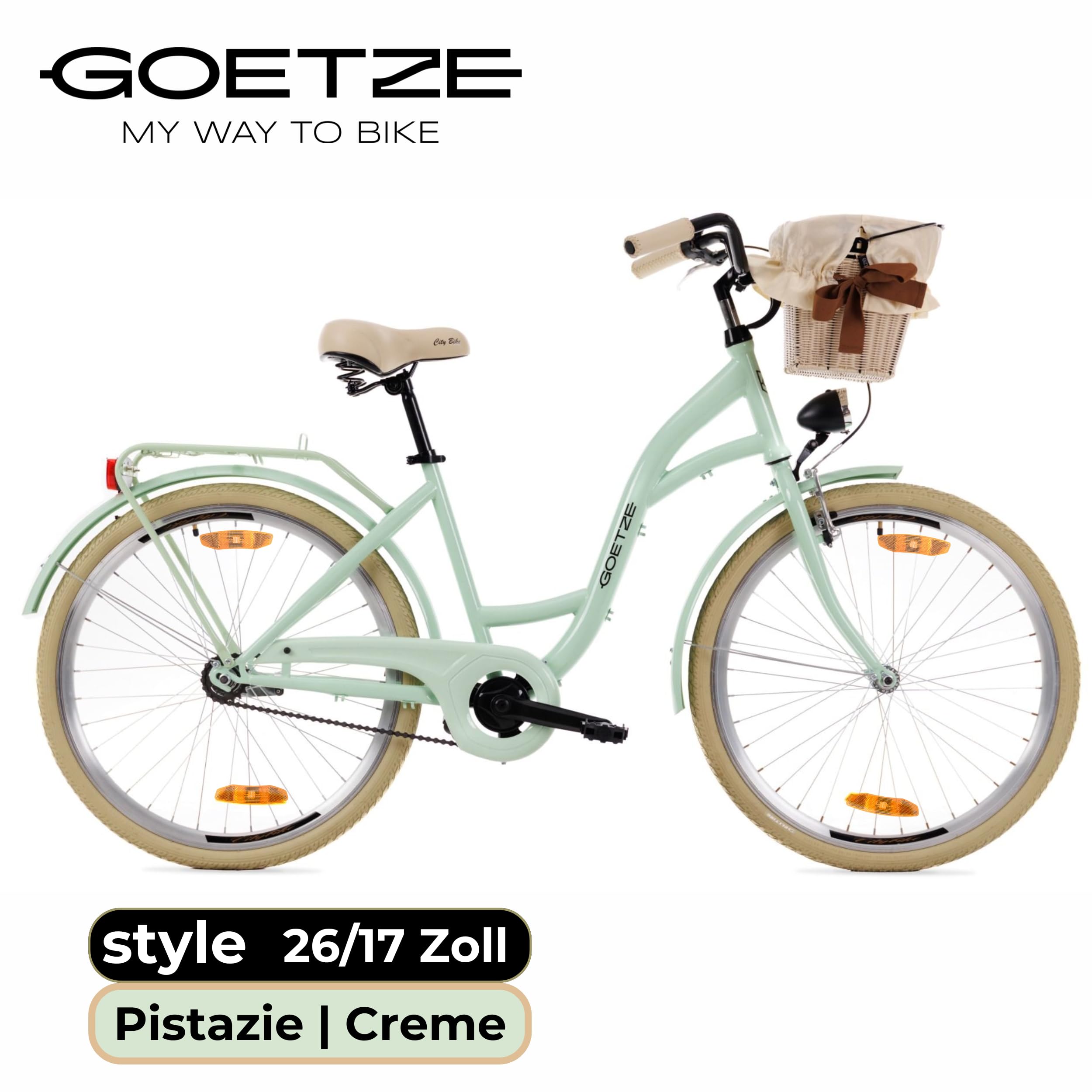 Goetze Style 26 Zoll Damen Citybike im Hollandrad-Look, 1-Gang