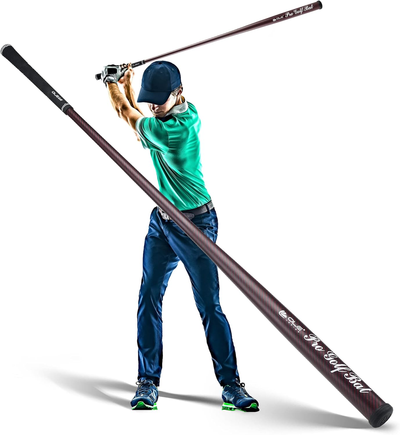 Golf Swing Trainer Pro Golf Bat for Strength Carbon Fiber Golf Swing Training Aid for Increase Distance,Warm-Up Sticks,Golf Stretch Training Tool for Flexibility,Rhythm,Coordination
