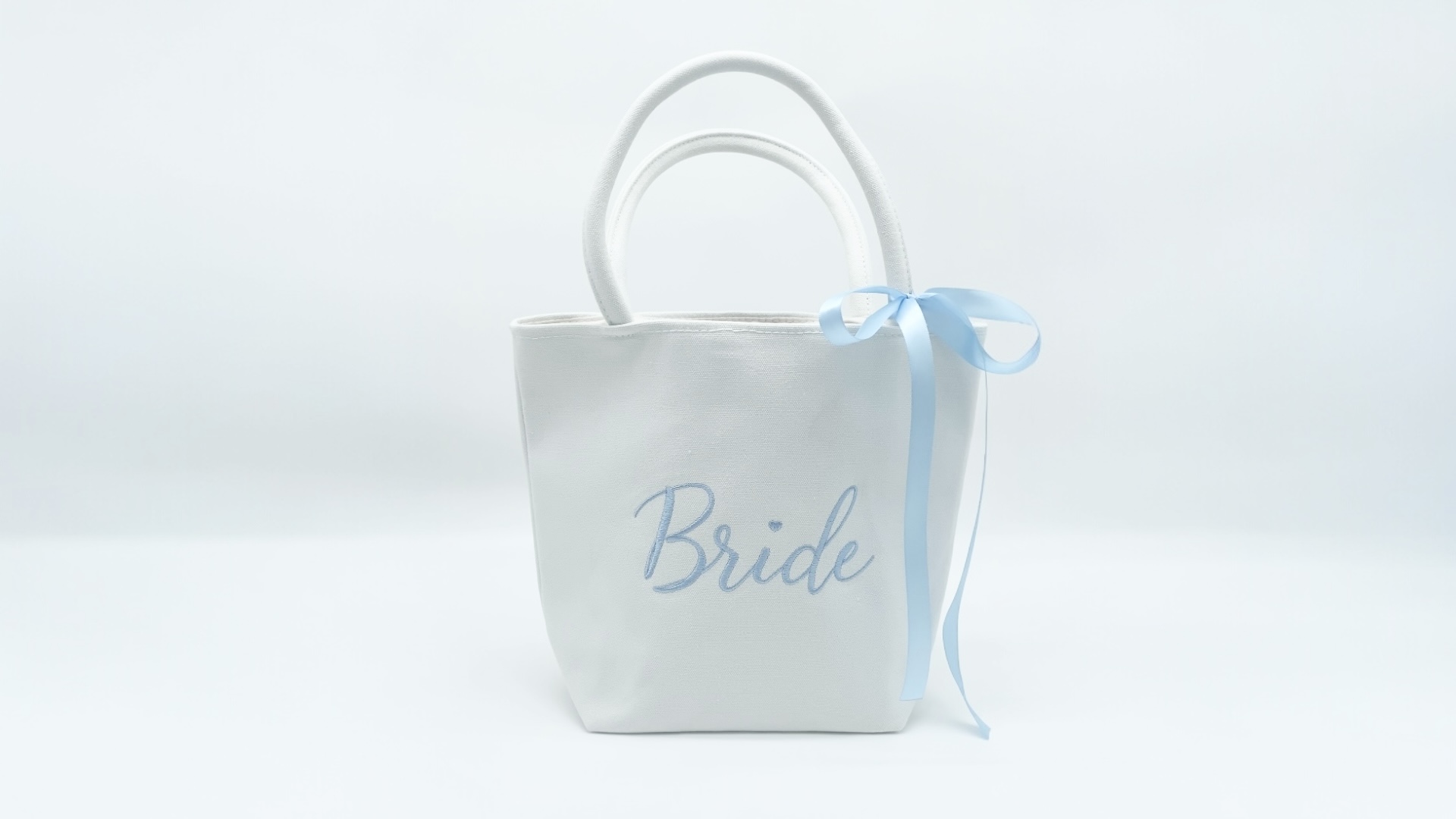 Bolso tote blanco para novia miniatura 7